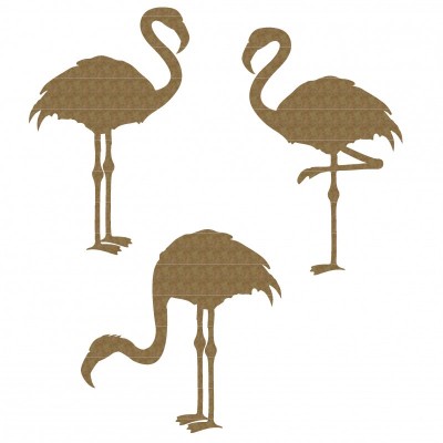 Creative Embellishments - Chipboard «Pink flamingos» 3 pcs
